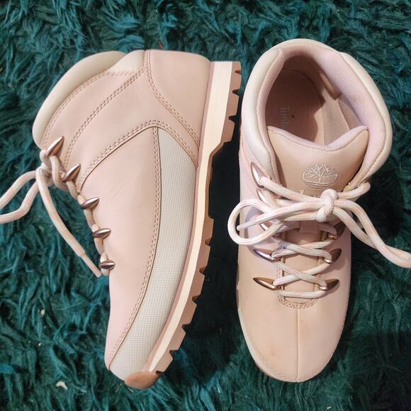 Timberland Euro Hiker Light Pink Boots Womens Size 8 – Minimal Wear - Picture 1 of 8